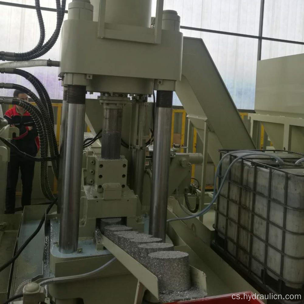 Hydraulický hliníkový briketovací stroj od Ecohydraulic