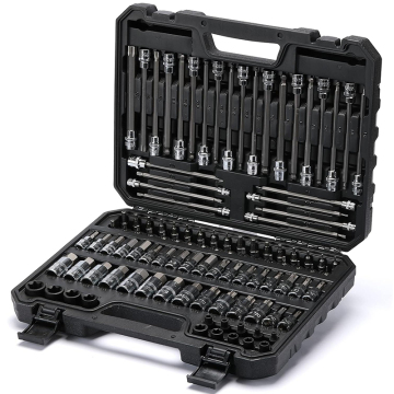 107-Pieces Drive Bit Socket Set: Hex/Torx/Tamper Proof with CR-V S2 Steel SAE/Metric