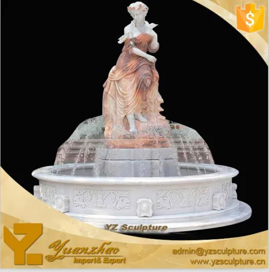 Hot sale Nature garden stone water woman fountain