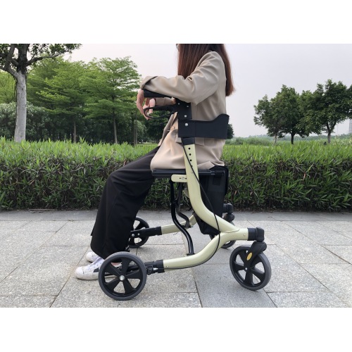 Outdoor Lightweight Rollators Aluminum rollator walker with shopping bag Factory