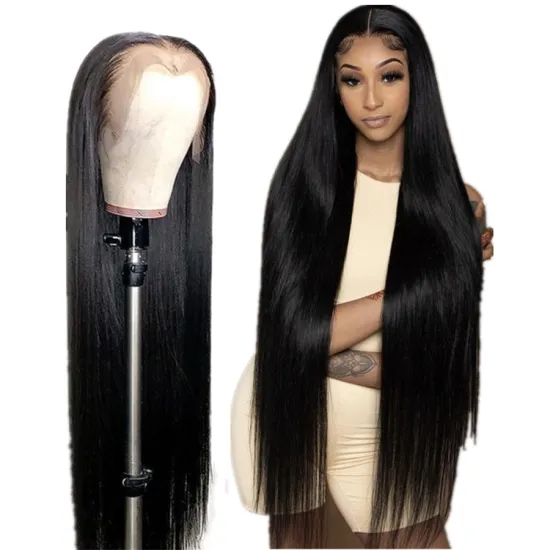 Wholesale Cheap  Hd Full Headband 5x5 Lace Closure 100% Straight Natural Glueless Full Brazilian Lace Wig Human Hair