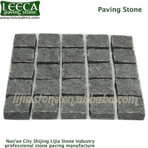 Natural split stone paving dark grey