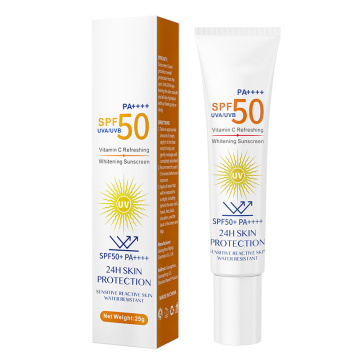 Private Label Custom Logo 25G Organic Vegan Moisturizing UV Protection Sunscreen Cream SPF 50