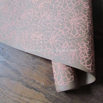Gravure Printing kraft colour printed kraft wrapping paper Birthday or Baby Giftwrap