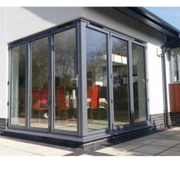 Noiseless Double Glass Exterior Aluminum Folding Doors and Windows for Custom Modern House Decoration