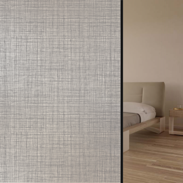 Artistic Grey Frosted Gauze Grain Window Film for Interior Glass