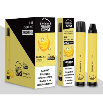 Airis Mega 2000 Puffs Disposable Vape Fruit Flavors