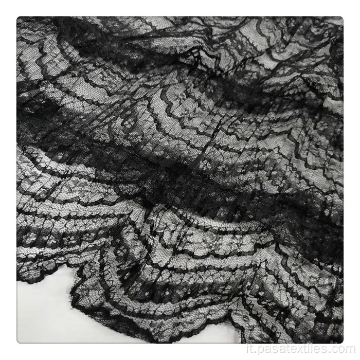 Abiti da sposa Fabrics Ruffle Tulle Feather Tasto tessuto Black Lace Cucitura