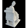 Marble Seated Lady Statue Elegant Garden Sculpture