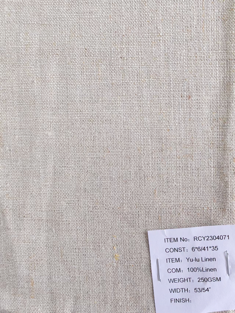 100 Pure Linen Dyed Cream Color Fabric 3
