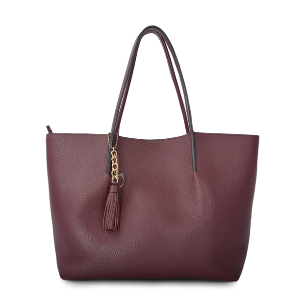 Large capacity burgundy picture mother shoulder bag