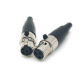 Mini XLR Female Socket Audio Microphone Solder Connector