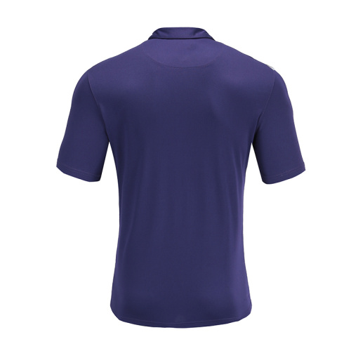 Mens Dry Fit Soccer Wear Polo Camisa Purple