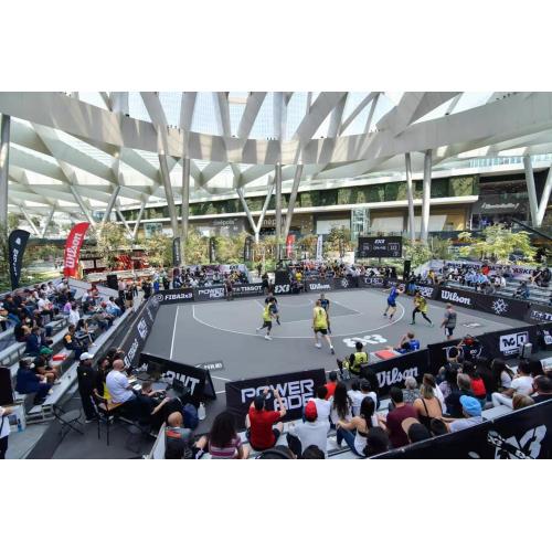 top event using rubber tile Australia basketball