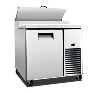 NSF Certified Commercial Salad Bar Display Counter for Sandwiches, Pizzas, and Refrigeration Prep Table