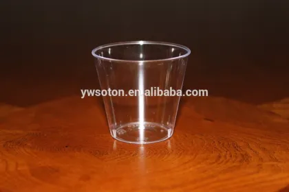 Hard Plastic 1-2 OZ Shooter Glasses Clear Party Essentials Cup