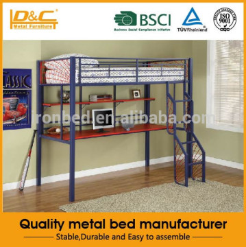 Hot selling fashion modern metal hostel bed cheap loft beds step furniture