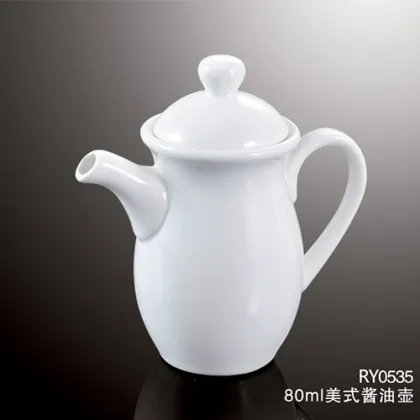 650ML White Porcelain Tea Pot