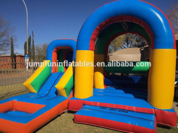 bounce house inflatable with mini slide n water pool