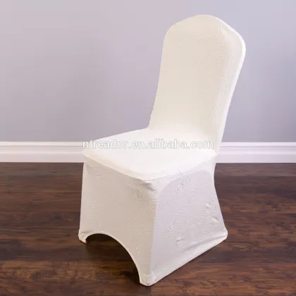 rose embossed stretch banquet chair cover
