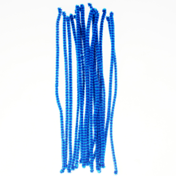 Blue kids educational toys fuzzy sticks chenille wire stem