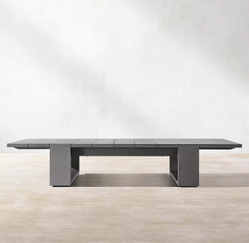 Hot Selling Outdoor Aluminum Rectangular Coffee Table for Hotels and Villas