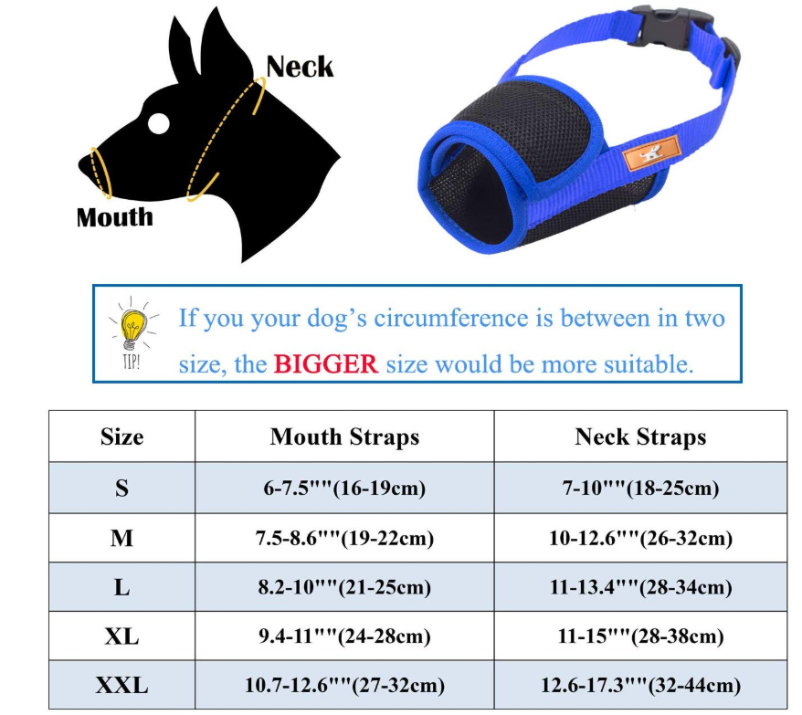 Dog Muzzle with Hook & Loop