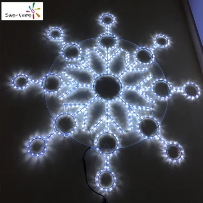 Holiday decoration diwali decorative snowflake led big snowflake lights for sale