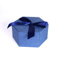 Diseño de cinta hexagonal de la caja de regalo de flores secas a granel