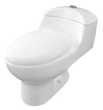 Toilette monobloc siphonique en céramique au sol pour salle de bain