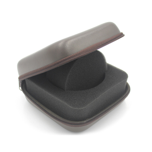 Personalized fashion display waterproof zipper leather watch box with EVA foam watch case