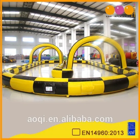 AOQI cheap price outdoor inflatable racing track sports game for sale