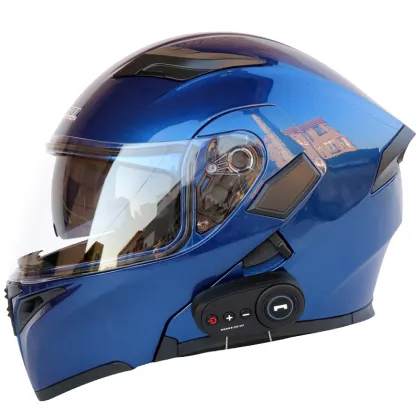 Motorcycle helmet motorcycle bluetooth helmet electric vehicle helmet 1200 mAh battery life