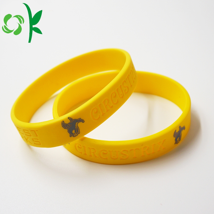 Fashion Gradients Printed Logo Epoxy Silicone Bracelet