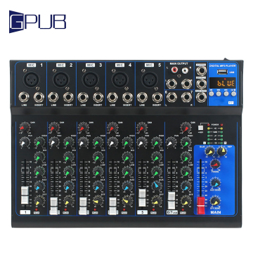GPUB PORTABLE LIVE Performance DJ خلاط صوت قناة 7