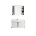 White and grey color aluminum cabinet for bathroom