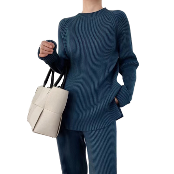 Plus Size Women's Solid Color Two Piece Long Sets