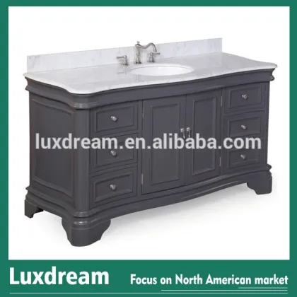 Solid wood antique 60" bathroom vanity prefab homes & renovation homes