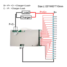 BMS Active Balance Li-ion 25ah 40A PCB