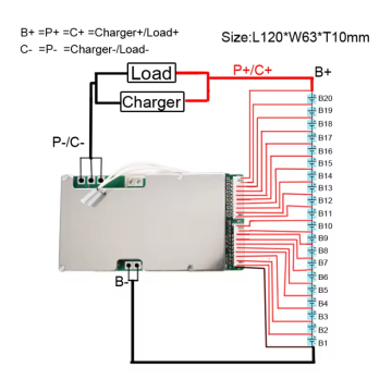 BMS Active Balance Li-jon 25ah 40a PCB