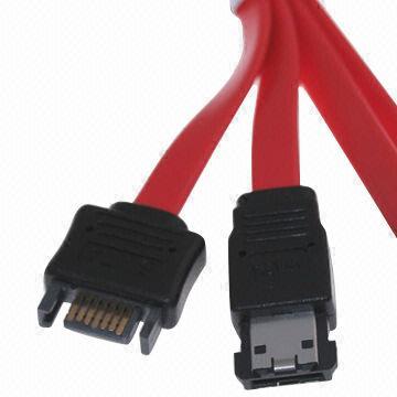 Internal to External eSATA Cable, Available in Red, Measuring 0.5m, with 7 Pins