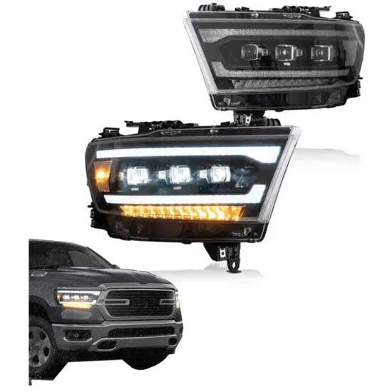Super Bright Full LED Headlamp Matrix Projector Front Lamp for Dodge Ram1500 2019