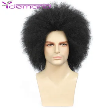 Y Demand Short Afro Curly Wigs Men Synthetic Festival Big Size Wigs For South Africa Party Costume Men/Women