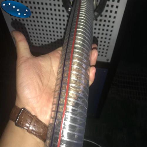 Línea de producción de manguera de alambre de acero de PVC en espiral no tóxica