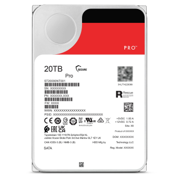 Disque dur interne 20 To: 3,5 pouces SATA 6 Go / s 7200 tr / min avec un cache de 256 Mo - Modèle ST20000NT001