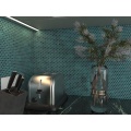 Green Glass Mosaic Walls For Dining And Kitchen