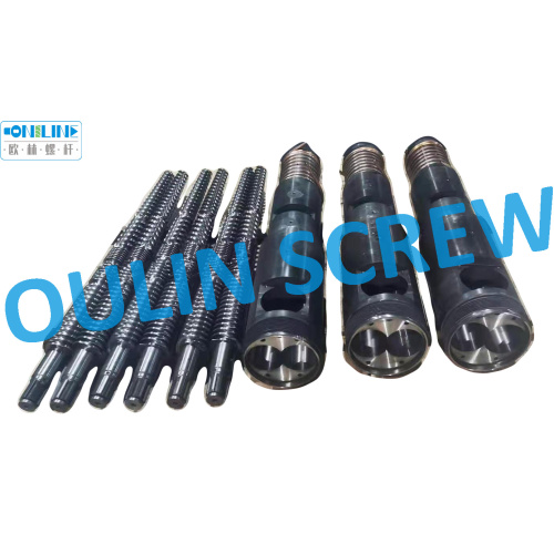 Sj55/110 Twin Conical Screw Barrel for PVC Sheet, Pipe, Profiles Extruder