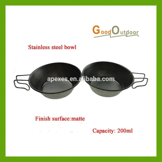 CK02-22B Camping Stainless Steel Bowl