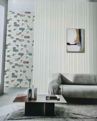 Bedroom PVC 3D Design Wallpaper 350g 1.06m