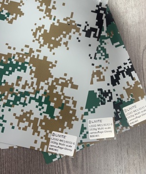 PVC Tarpaulin 1020g camouflage color Architecture membrane